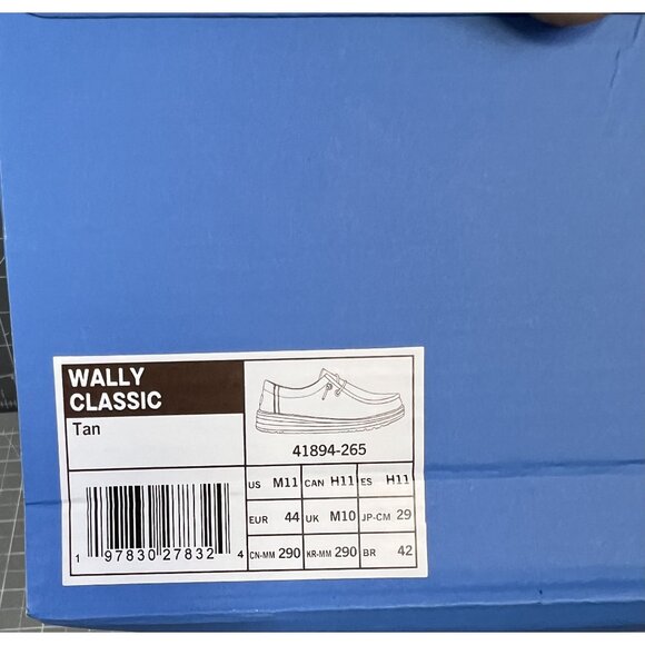 Hey Dude Men's Wally Classic Slip-On Loafers Tan Size 11 New - Picture 7 of 9